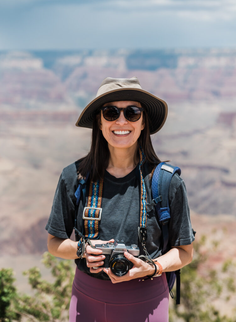 Image of Courtney Webster at the Grand Canyon. T
ravel Elopement Photographer